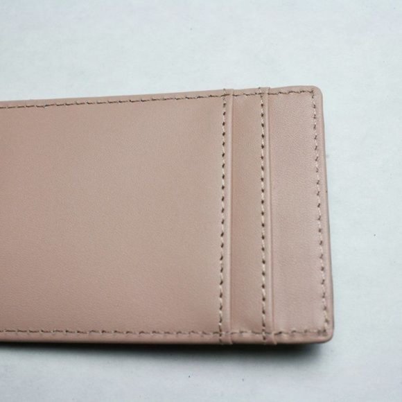 Forrest & Harold‎ Slim RFID Wallet Money Clip Leather Wallet Charcoal/Blush - Picture 7 of 12